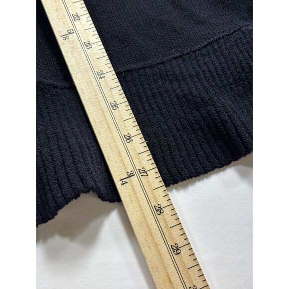 St John Collection by Marie Gray Cardigan Black 12 Ruffle Knit Tie Front - Picture 7 of 11